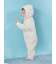 【限定カラーあり】【BABY】パウダーベアロンパース
