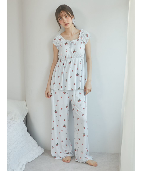 【新品】ジェラピケ　いちご柄Tシャツ　ロングパンツ　上下セット いちご柄ロングパンツ｜ジェラートピケの通販｜&mall（アンド