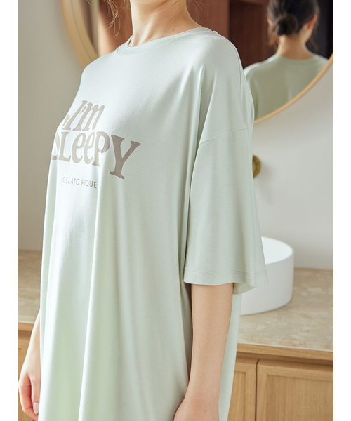 接触冷感】カラフルレーヨンロゴBIGTシャツ＆ショートパンツ