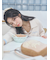 ストライプ柄リボンシュシュ