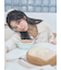 ストライプ柄リボンシュシュ
