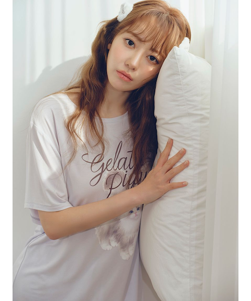 新品 ジェラートピケ Cat柄ワンポイントTシャツ＆ショートパンツ アイボリー Amazon | [ジェラート ピケ] 【ONLINE限定】CATドット柄ワン