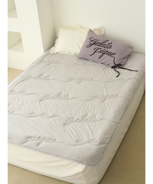 Sleep】リボンロゴジャガードピローケース｜ジェラートピケの