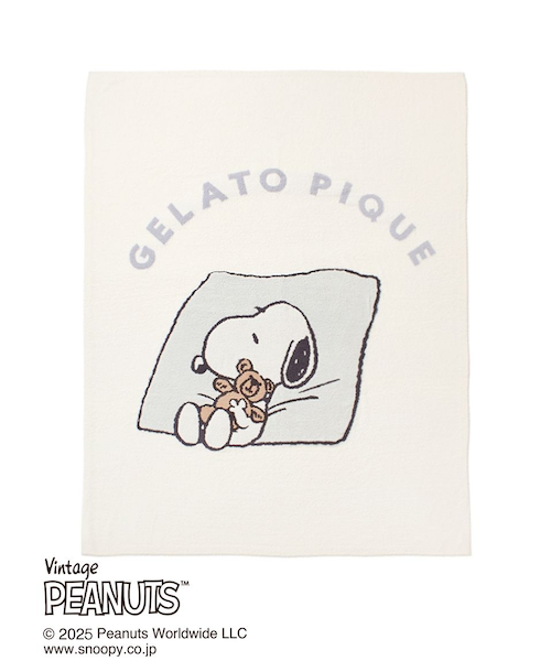 専用【新品・未開封】ジェラートピケ×スヌーピー　ジャガードマルチカバー　ホワイト PEANUTS】【Sleep】SNOOPY×BEAR ジャガードマルチカバー
