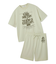 【HOMME】【接触冷感】フローズンレーヨンロゴプリントTシャツ&ハーフパンツセット