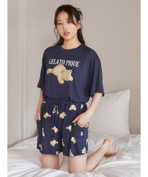 ONLINE限定】【接触冷感】ベアワンポイントTシャツ&ショート