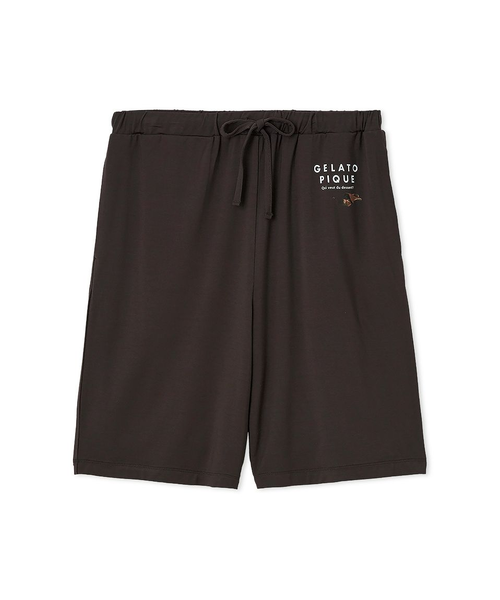 【接触冷感】【HOMME】レーヨンベアケーキモチーフTシャツ&ハーフパンツ セール】【HOMME】【接触冷感】レーヨン夏祭りプリントTシャツ
