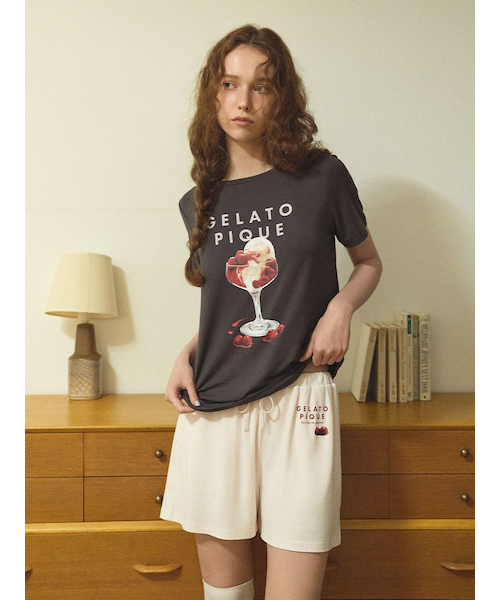 接触冷感】COOLレーヨンデザートロゴTシャツ｜ジェラートピケの