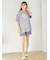 【接触冷感】ロゴTシャツ&リブショートパンツセット