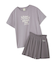 【接触冷感】ロゴTシャツ&リブショートパンツセット