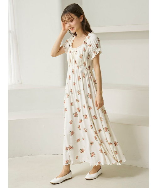 【完売品】gelato pique 花柄カップインワンピース 完売品】ジェラートピケ 花柄カップインワンピース 中花柄カップ