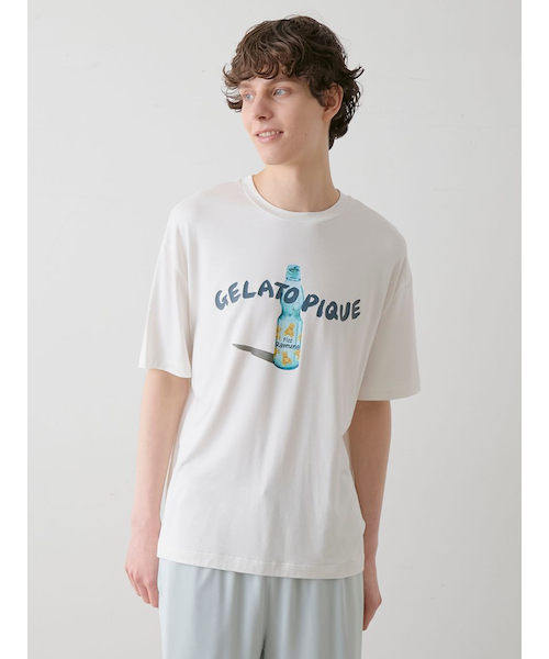 【HOMME】【接触冷感】レーヨン夏祭りプリントTシャツ&トハーフパンツセット HOMME】【接触冷感】レーヨン夏祭りプリントTシャツ&トハーフ