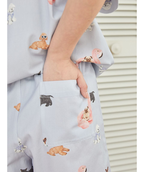 UNISEX】SUMMER DOG総柄ハーフパンツ｜ジェラートピケの通販