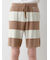 【HOMME】スムーズィーliteクール2ボーダーハーフパンツ