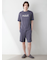 【HOMME】【接触冷感】カラーレーヨンロゴハーフパンツ