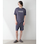 【HOMME】【接触冷感】カラーレーヨンロゴハーフパンツ