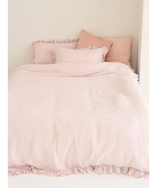 Sleep】ダブルガーゼフリル3点セット（ダブル）｜ジェラートピケの