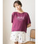 【接触冷感】ルージュチェリーレーヨンロゴTシャツ