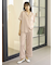 接触冷感サテンラインロングパンツ