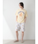 【HOMME】スポーティーベア総柄ハーフパンツ