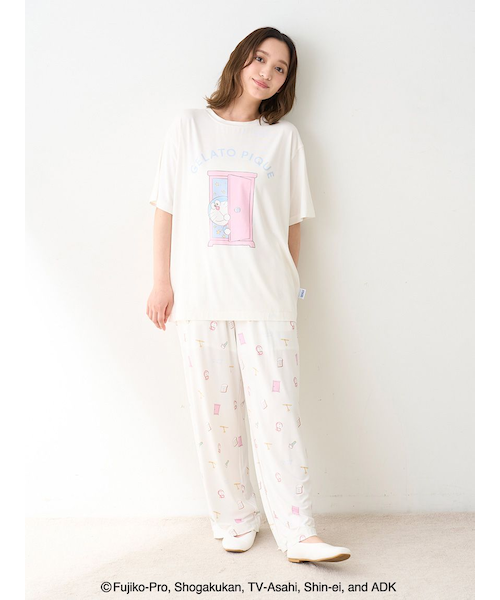 ドラえもん】【レディース】総柄ロングパンツ｜ジェラートピケの