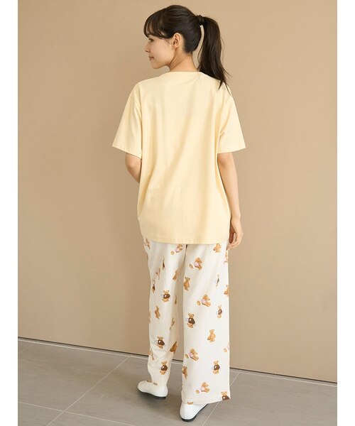 ONLINE限定】スポーティーベアワンポイントTシャツ＆総柄ロングパンツ