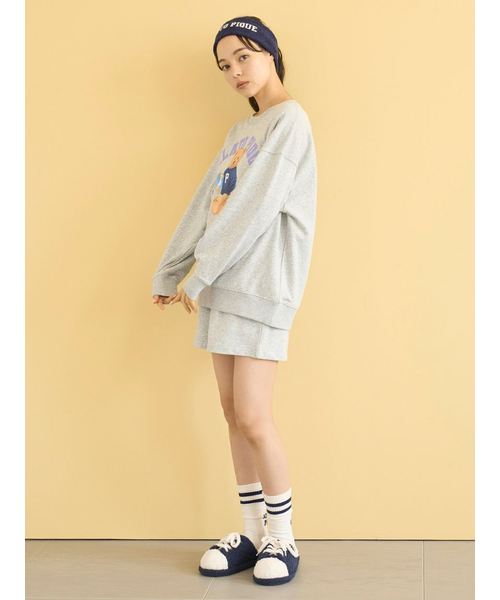 ジェラートピケ♡スポーティーベア裏毛プルオーバー&裏毛ショートパンツセット ONLINE限定】スポーティーベア裏毛プルオーバー＆裏毛ショートパンツ