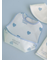 【ラッピング済み】【BABY】エアリーモコハート柄ブランケット&スタイSET