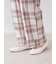 トレンドチェック柄ロングパンツ