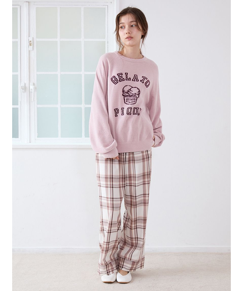 正規品♡リサイクルジェラート&チェックロングパンツ♡ピンク 正規品♡リサイクルジェラート&チェックロングパンツ♡ピンク