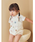 【BABY】ベビモコフラワーロンパース