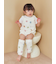 【BABY】ベビモコフラワーロンパース