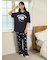 【ONLINE限定】【HOMME】sleeping cat ワンポイントTシャツ＆総柄ロングパンツセット