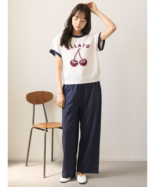 ワンポイントロングパンツ｜ジェラートピケの通販｜&mall