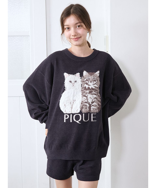 ジェラートピケ ツインキャットプルオーバー ツインキャットジャガードプルオーバー｜ジェラートピケの通販｜&mall