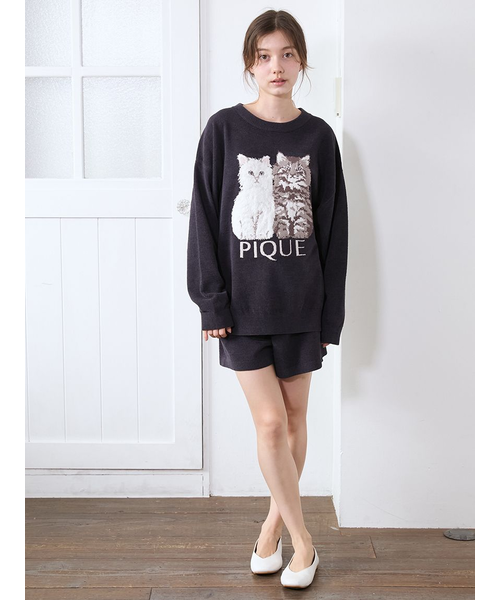 ツインキャットジャガードプルオーバー｜ジェラートピケの通販｜&mall