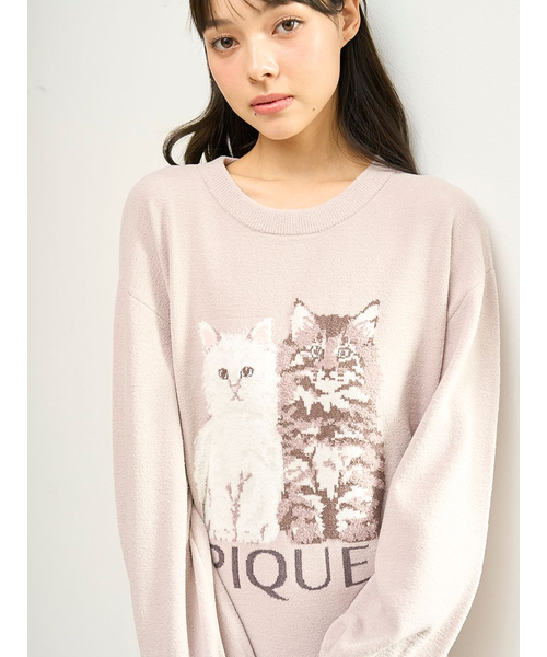 ツインキャットジャガードワンピース｜ジェラートピケの通販｜&mall