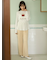 リブロングパンツ