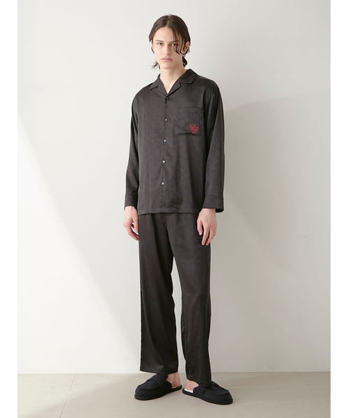 JOEL ROBUCHON】【HOMME】サテンジャガードロングパンツ｜ジェラート