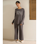 フェミニンレーヨンロゴロングパンツ