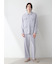 【HOMME】ミニ裏毛ワンポイントロゴ刺繍ロングパンツ
