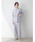 【HOMME】ミニ裏毛ワンポイントロゴ刺繍ロングパンツ