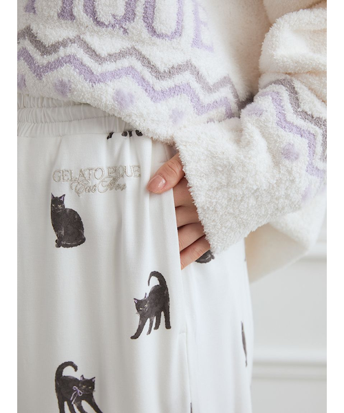 CAT総柄ロングパンツ｜ジェラートピケの通販｜&mall（アンドモール