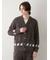 【HOMME】ベビモコピケロゴジャガードカーディガン