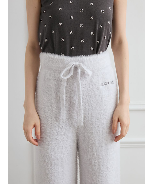 リボンフェザーロングパンツ｜ジェラートピケの通販｜&mall（アンド