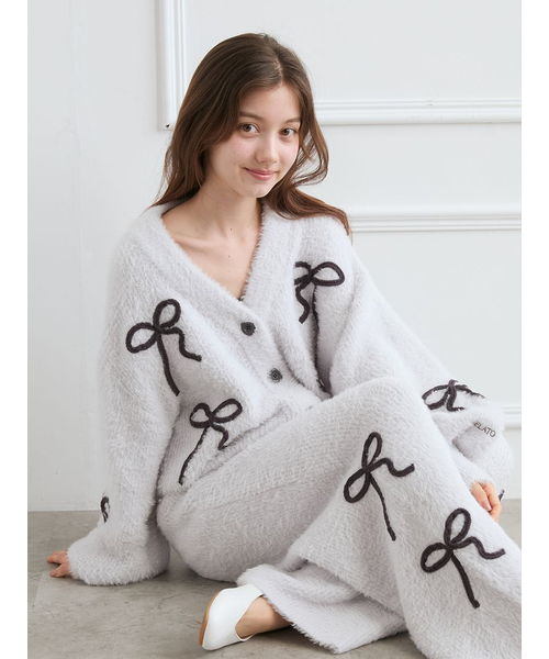 リボンフェザーロングパンツ｜ジェラートピケの通販｜&mall（アンド