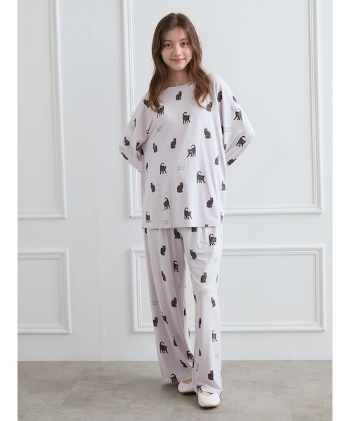 HALLOWEEN】CAT総柄ロンT｜ジェラートピケの通販｜&mall（アンドモール  