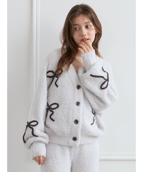 ジェラートピケ　ホリデーフェザーカーディガン ジェラートピケ gelato pique 【HOLIDAY】フェザーカーディガン