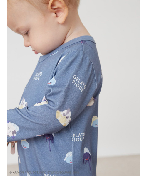 新品 ジェラートピケ アソートモンスター総柄ロンパース　80 ドラゴンクエスト gelato pique（ジェラートピケ） ベビー服 ロンパース