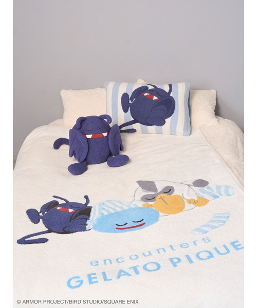 ジェラピケ　ドラクエ　【Sleep】ジャガードピローケース ももんじゃ gelato pique｜【ドラゴンクエスト】【Sleep】ジャガードピロー